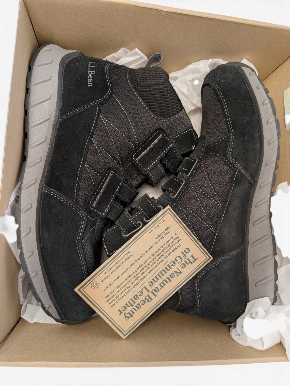 LLBEAN Snow Sneaker Insulated Boots Wide Mid-height Warmer Black 10.5EE